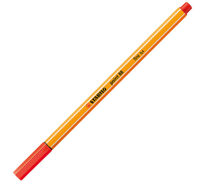 Fineliner STABILO point 88/48 fijn lichtrood