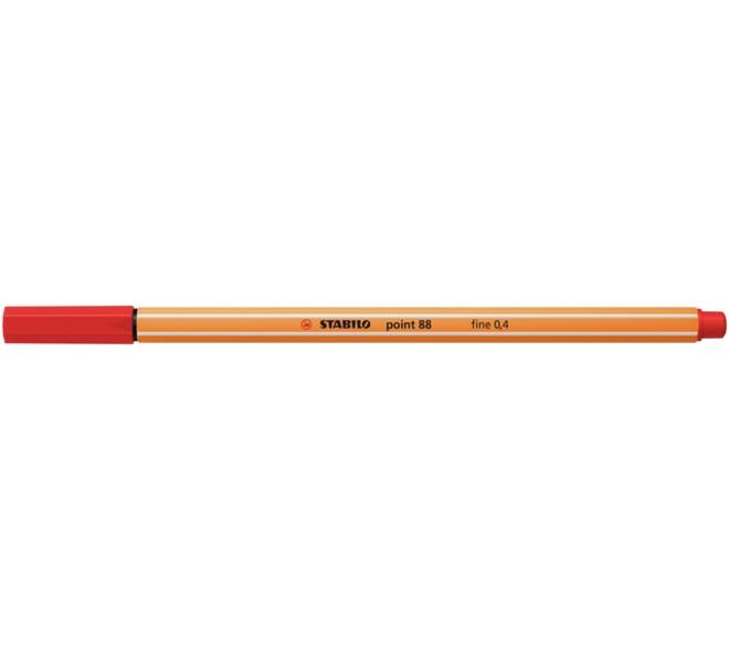 Fineliner STABILO point 88/48 fijn lichtrood
