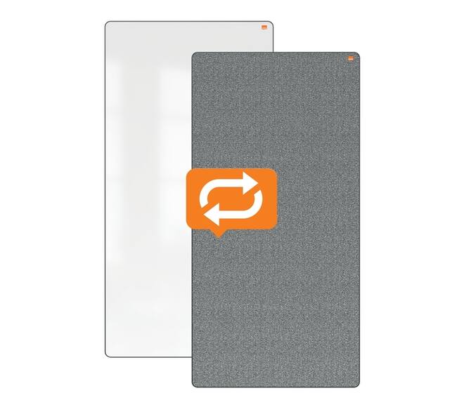 Draagbaar whiteboard en memobord Nobo Move & Meet 90x180cm