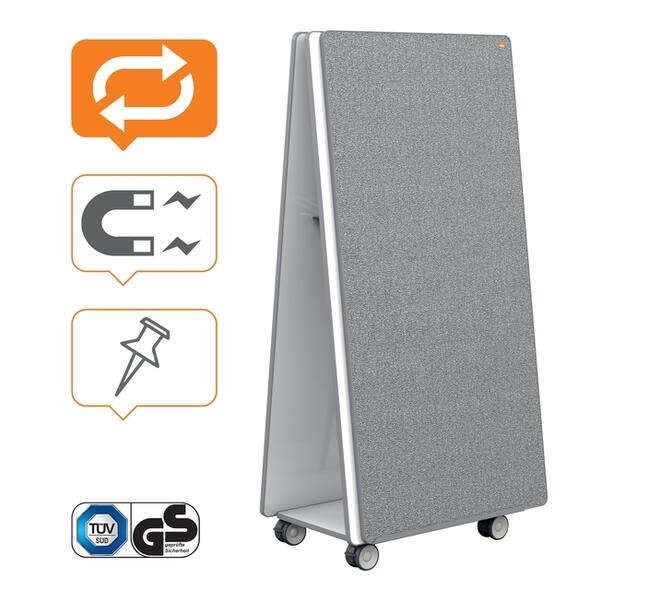 White- en Memobord systeem Nobo Move & Meet 90x180cm