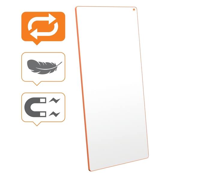 Whiteboard Nobo Move & Meet 90x180cm oranje