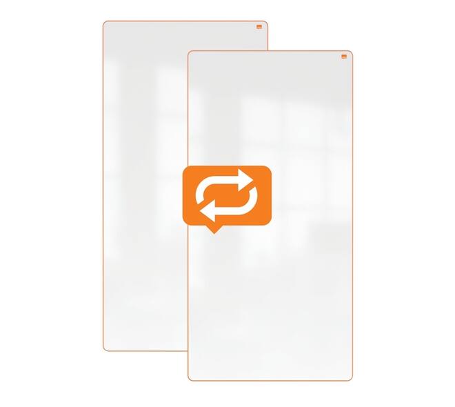 Whiteboard Nobo Move & Meet 90x180cm oranje