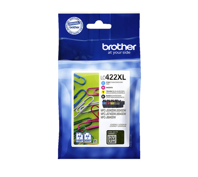Inktcartridge Brother LC-422XLVAL zwart 3 kleuren