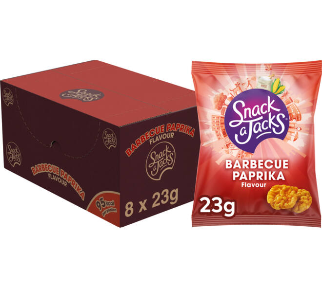 Mini rijstwafels Snack-a-Jacks barbeque paprika