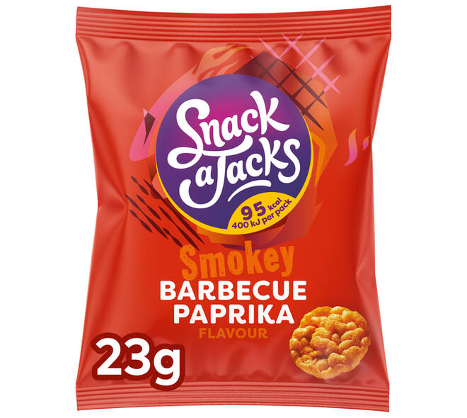 Mini rijstwafels Snack-a-Jacks barbeque paprika
