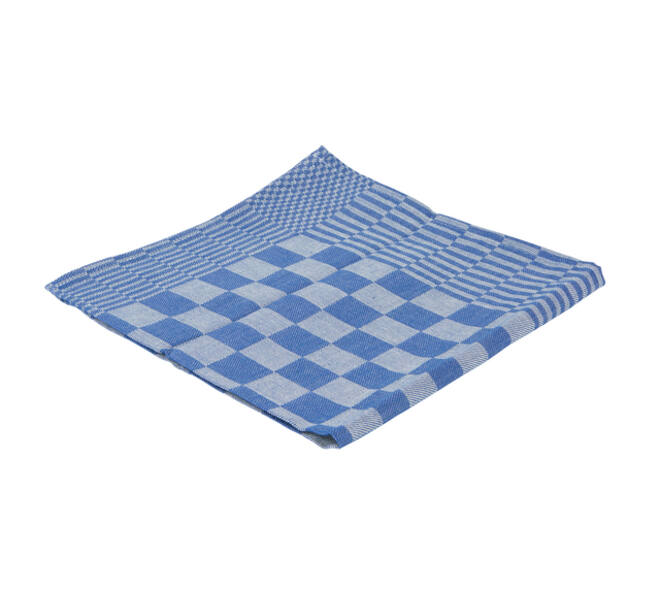 Theedoek Cleaninq blok marine 65x65cm blauw 6 stuks