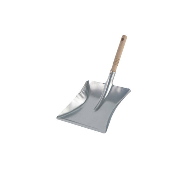 Stofblik Cleaninq verzinkt houten steel 23x21 cm