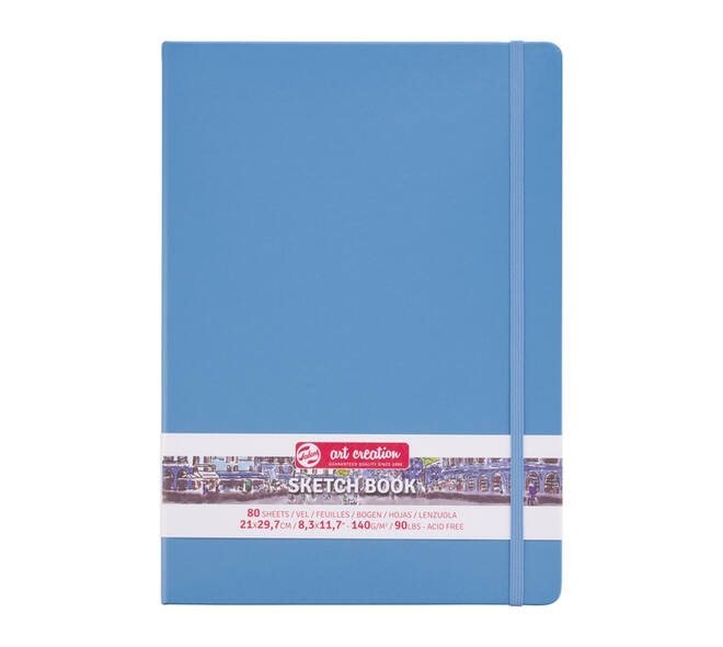 Schetsboek Talens Art Creation 80 witte vellen 140gr 210x300mm blauw
