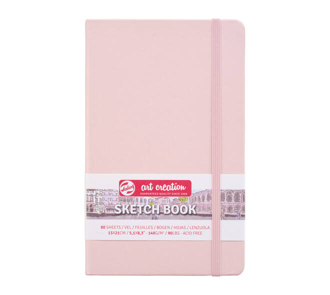 Schetsboek Talens Art Creation 80 witte vellen 140gr 130x210mm roze