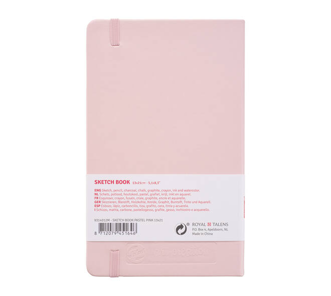 Schetsboek Talens Art Creation 80 witte vellen 140gr 130x210mm roze