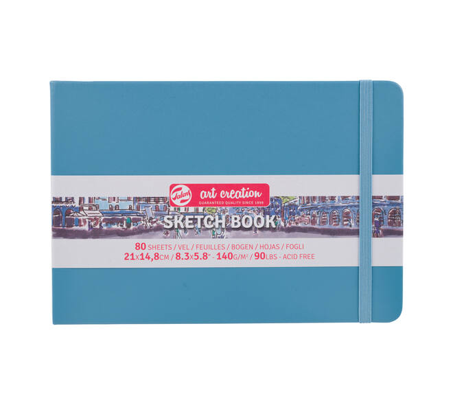 Schetsboek Talens Art Creation 80 witte vellen 140gr 210x150mm blauw