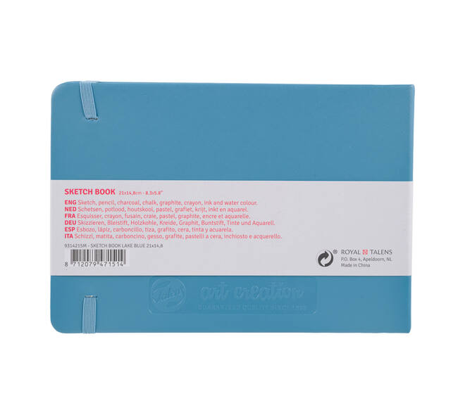 Schetsboek Talens Art Creation 80 witte vellen 140gr 210x150mm blauw