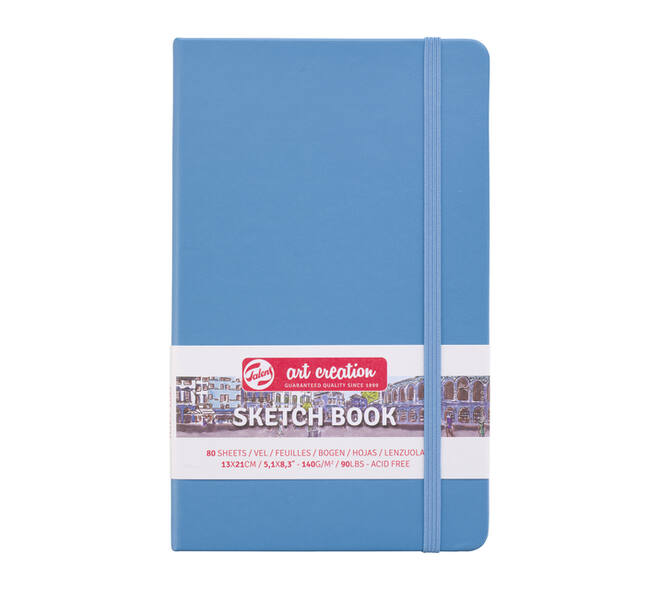 Schetsboek Talens Art Creation 80 witte vellen 140gr 130x210mm blauw