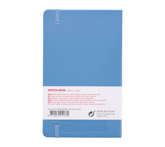 Schetsboek Talens Art Creation 80 witte vellen 140gr 130x210mm blauw