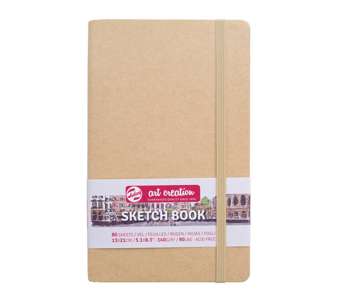 Schetsboek Talens Art Creation 80 witte vellen 140gr 130x210mm kraft