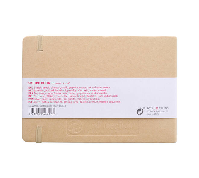 Schetsboek Talens Art Creation 80 witte vellen 140gr 210x150mm kraft