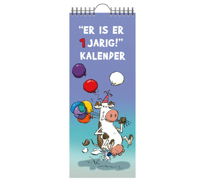Verjaardagskalender Lannoo Ritstier 130x325 blauw