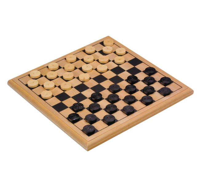 Damspel Longfield Games hout 30x30cm