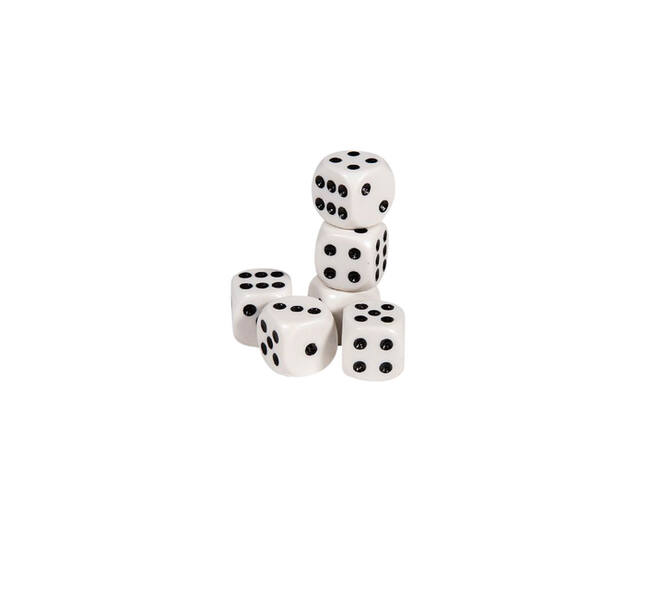 Dobbelstenen Clown Games  blister à 6 stuks