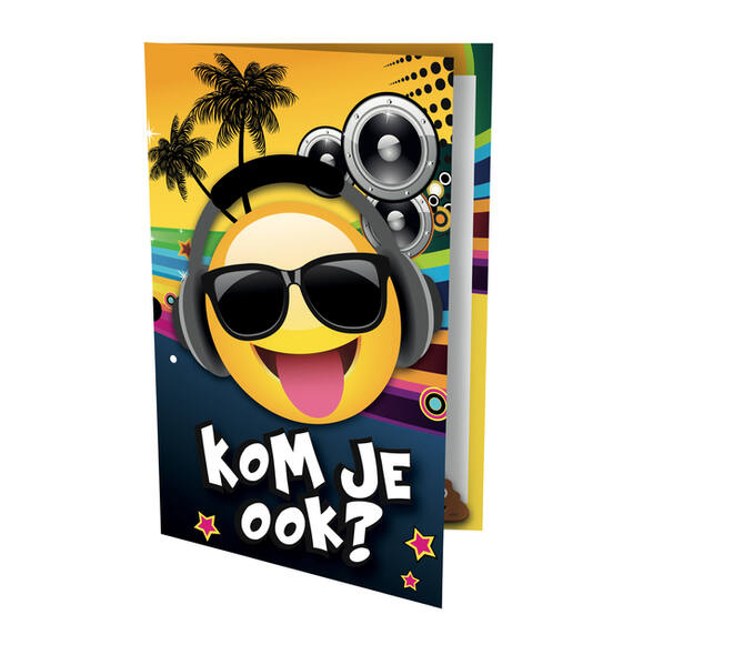 Uitnodiging Tropical DJ 17x14.2cm