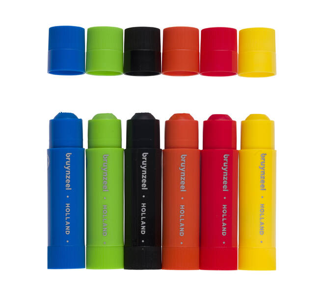 Verfstift Bruynzeel Kids assorti basis 6 stuks