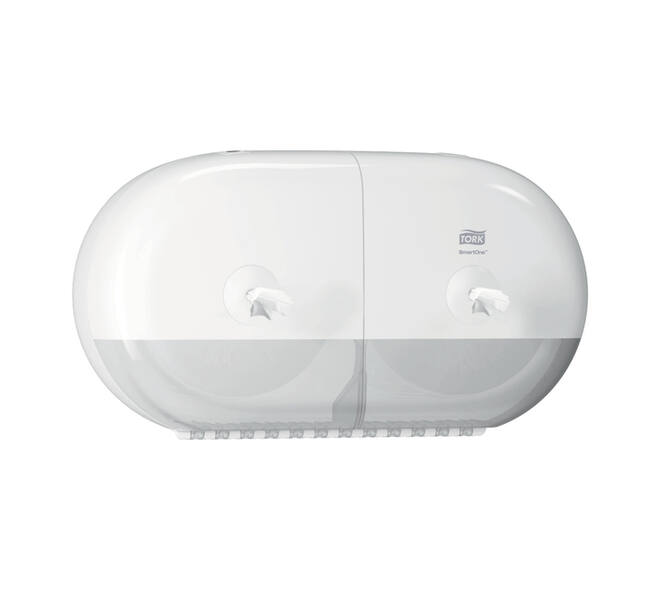 Toiletpapierdispenser Tork T9 Elevation SmartOne klein duo wit 682000