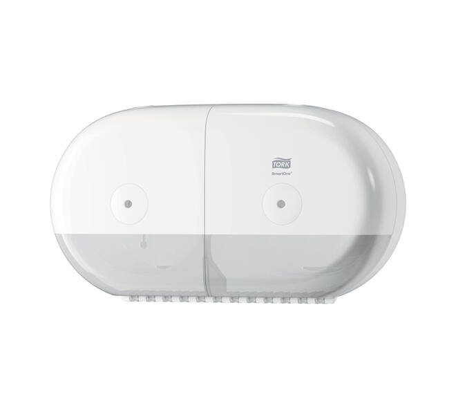 Toiletpapierdispenser Tork T9 Elevation SmartOne klein duo wit 682000