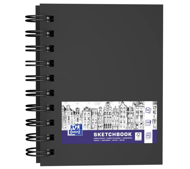 Schetsboek Oxford A6 80 vel 100 gram spiraal