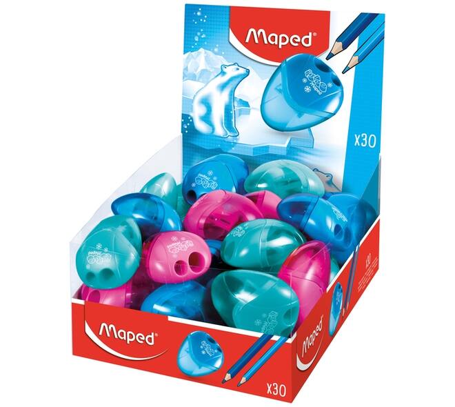 Puntenslijper Maped Igloo 2gaats display á 30 stuks assorti