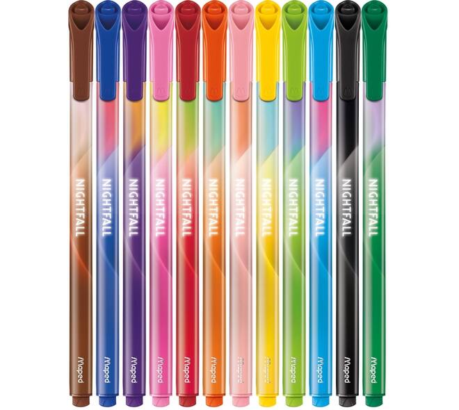 Viltstift Maped Nightfall set á 12 kleuren