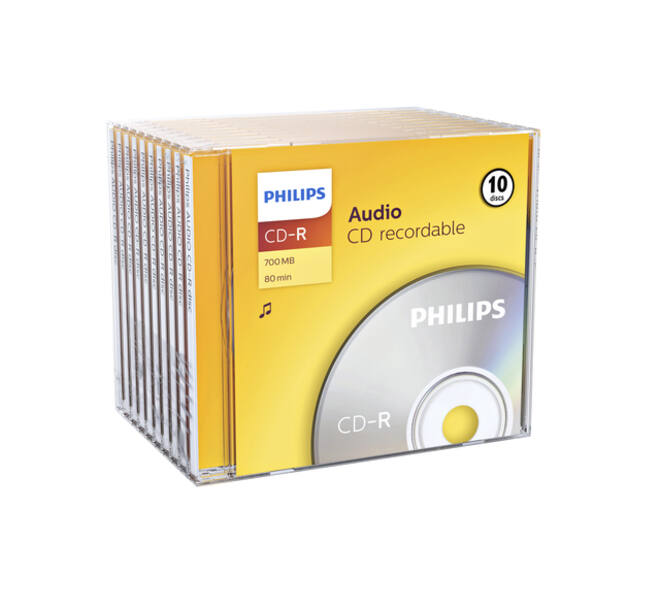 CD-R Philips 80Min audio JC 10 stuks
