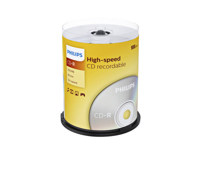CD-R Philips 80Min 700MB 52x SP 100 stuks