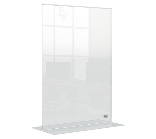Infobord Nobo Premium Plus A4 acryl vrijstaand