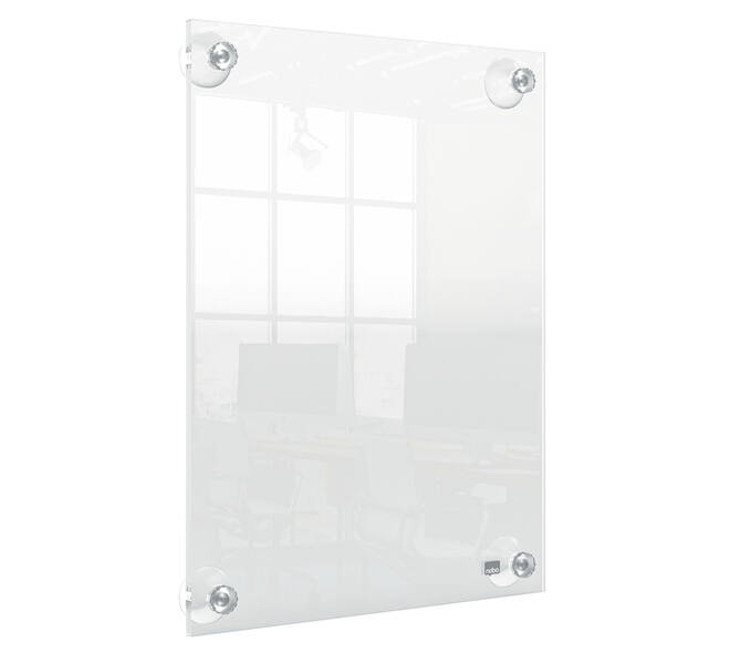 Infobord Nobo Premium Plus A4 acryl wand verplaatsbaar