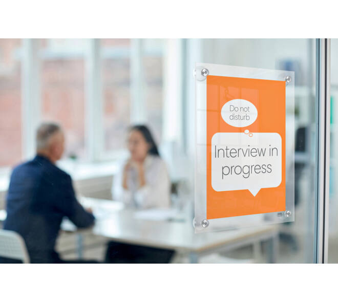Infobord Nobo Premium Plus A4 acryl wand verplaatsbaar