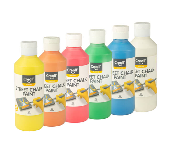 Stoepkrijtverf Creall Chalk Paint 6 kleuren à 250ml