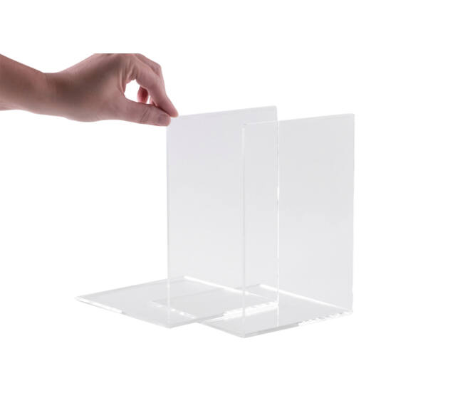 Boekensteun MAUL acryl 12x12x17cm set 2 glashelder
