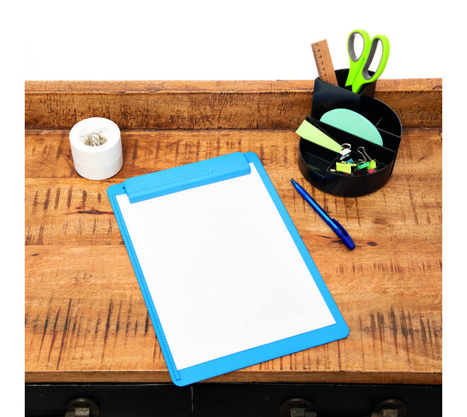 Klembord MAULgo uni recycled A4 staand blauw
