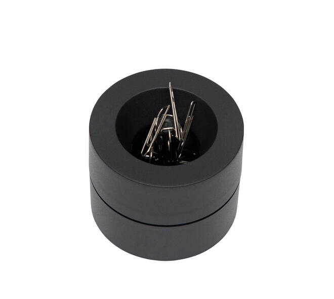 Papercliphouder MAULpro magnetisch recycled Ø73x60mm zwart