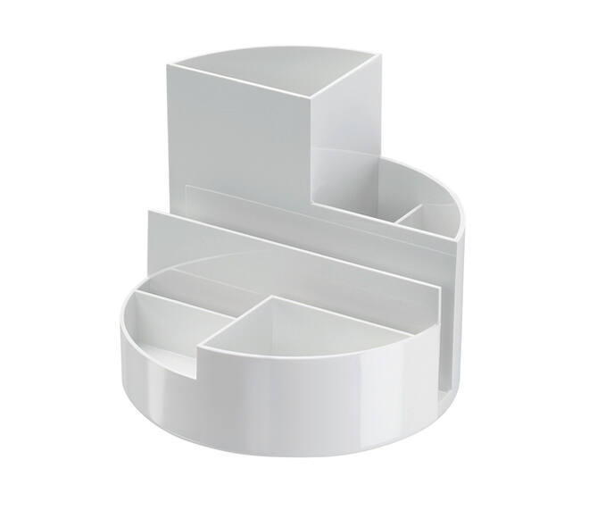 Pennenkoker MAULroundbox Blauwe Engel recycled 6 vaks wit