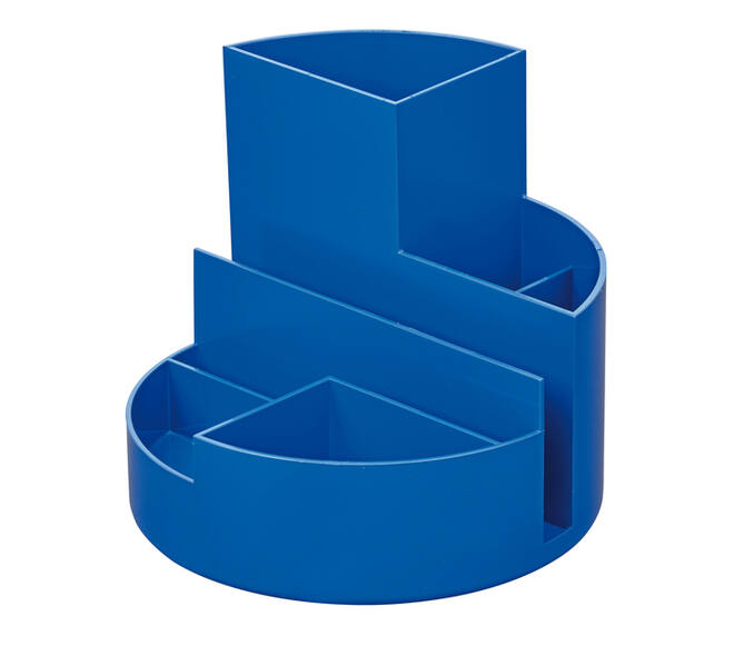 Pennenkoker MAUL roundbox Blauwe Engel recycled 6 vaks blauw