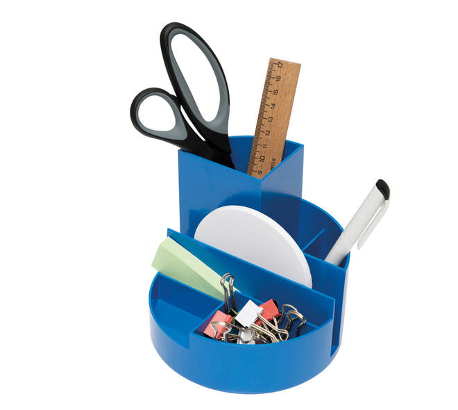 Pennenkoker MAUL roundbox Blauwe Engel recycled 6 vaks blauw