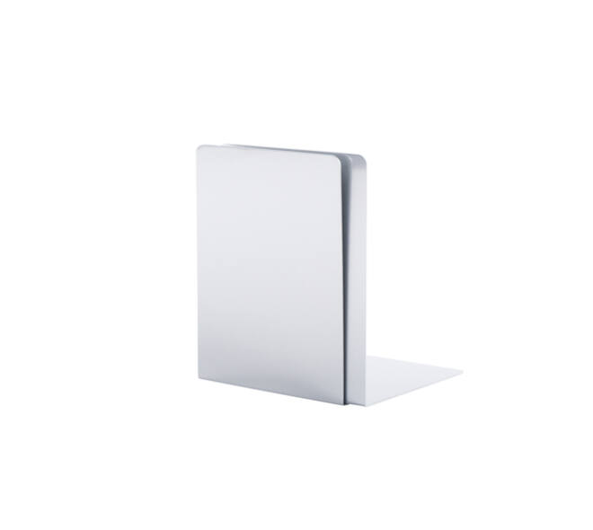 Boekensteun MAUL aluminium 16x15x21cm set 2 zilver
