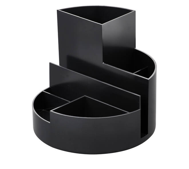 Pennenkoker MAULroundbox Blauwe Engel recycled 6 vaks zwart