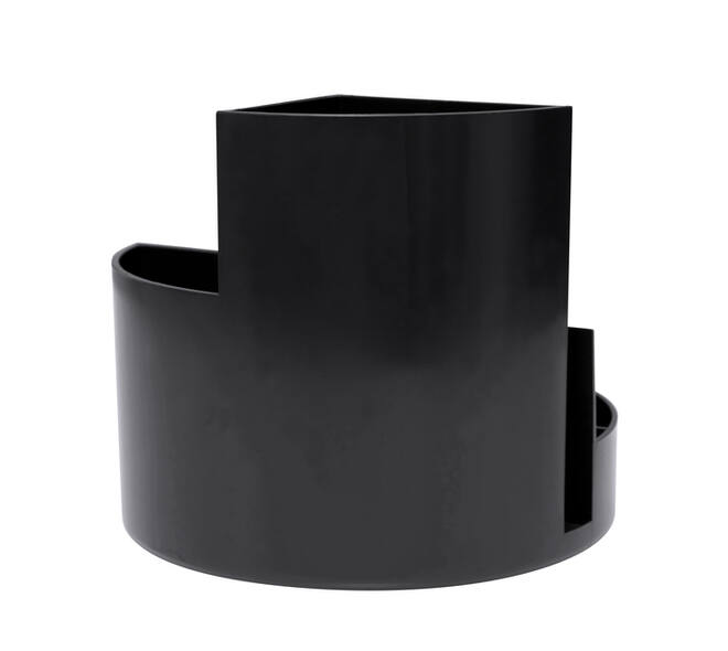 Pennenkoker MAULroundbox Blauwe Engel recycled 6 vaks zwart