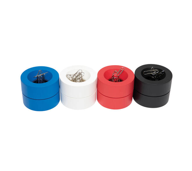 Papercliphouder MAULpro magnetisch recycled Ø73x60mm blauw