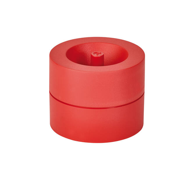 Papercliphouder MAULpro magnetisch recycled Ø73x60mm rood