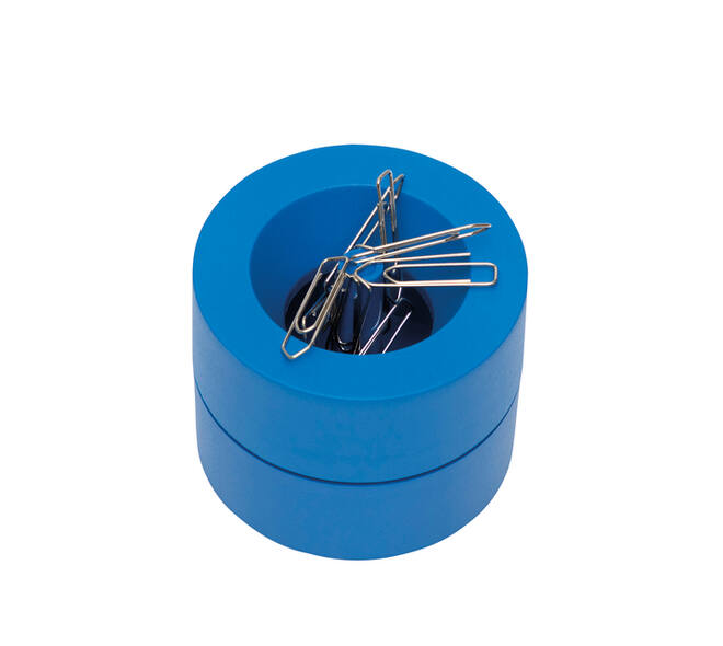 Papercliphouder MAULpro magnetisch recycled Ø73x60mm blauw