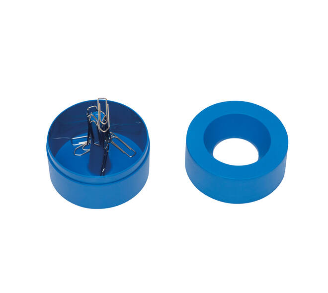 Papercliphouder MAULpro magnetisch recycled Ø73x60mm blauw
