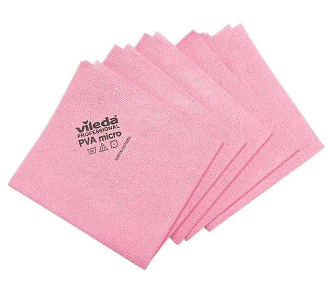 Microvezeldoeken Vileda Pro rood 5 stuks